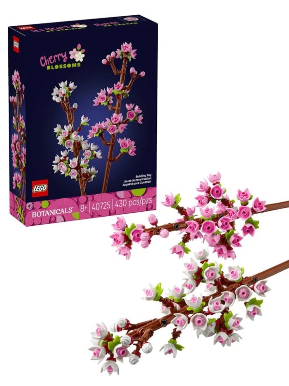 Lego Botanicals Cherry Blossom Building Toy for Kids, Girls & Boys, Ages 8+